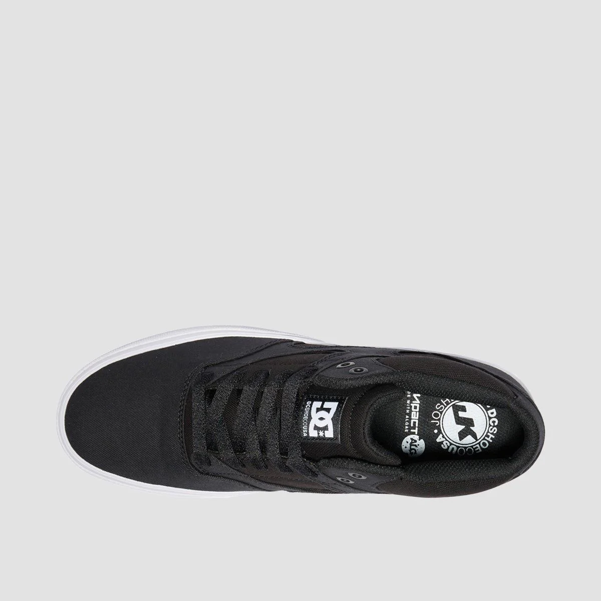 DC Kalis Vulc Mid Shoes - Black/Black/White - Image 3