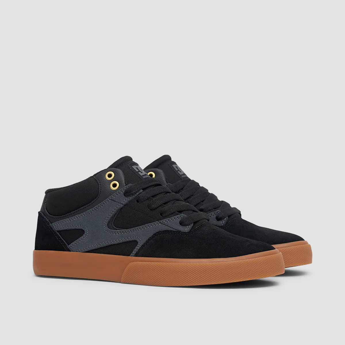 DC Kalis Vulc Mid S Shoes - Black/Gum - Image 2
