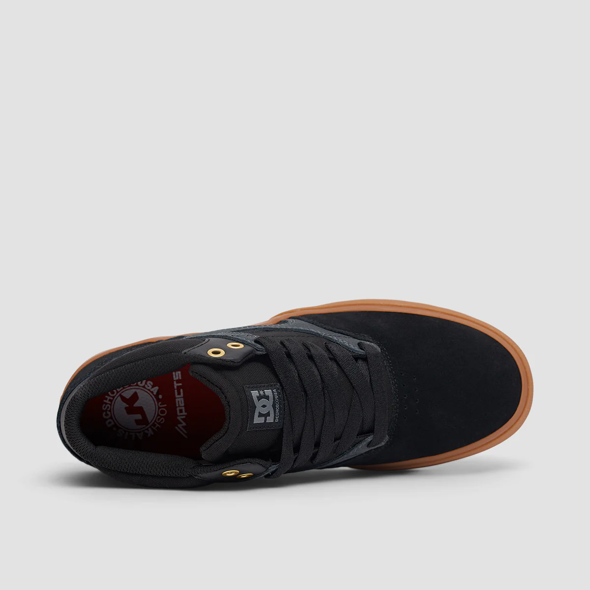 DC Kalis Vulc Mid S Shoes - Black/Gum - Image 4
