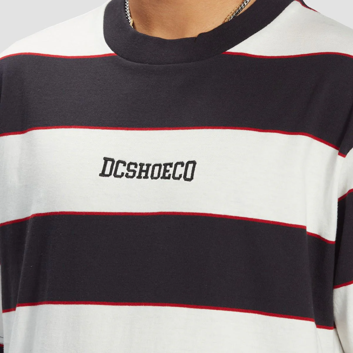 DC Knox Stripe T-Shirt Black Big Stripe - Image 2