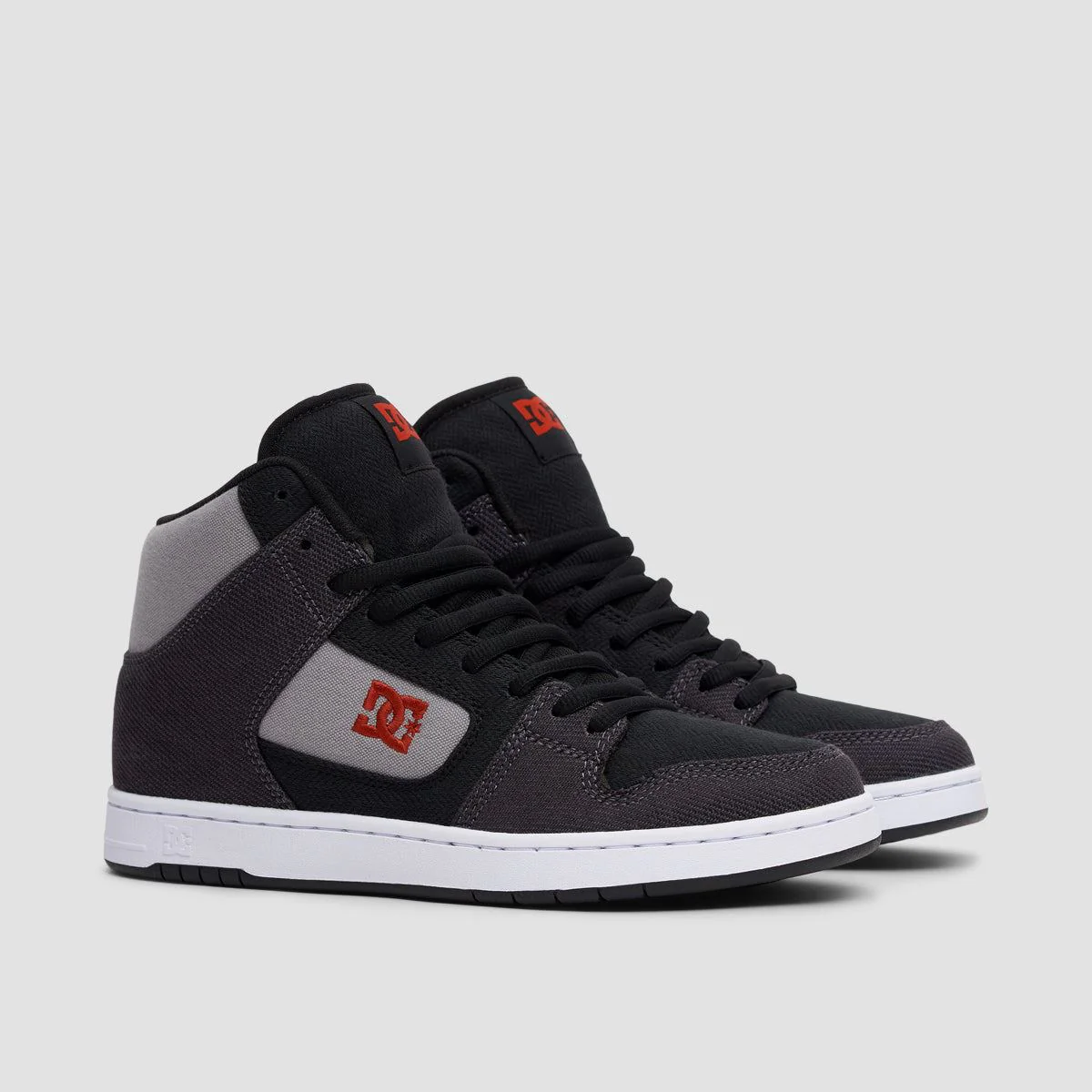 DC Manteca 4 Hi Zero Waste Shoes - Black/Red/Grey - Image 2
