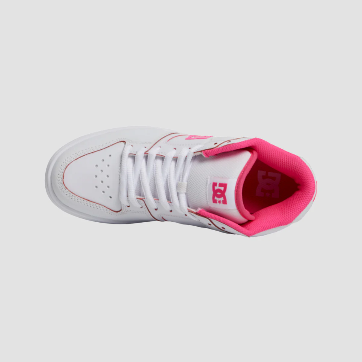 DC Manteca 4 Mid Top Shoes - White/Hot Pink - Womens - Image 2