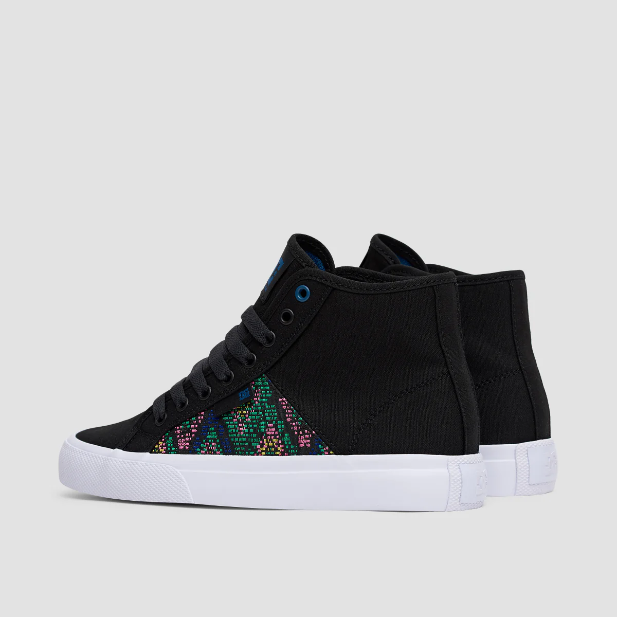 DC Manual Hi TX LE Shoes - Blue Plaid - Womens - Image 3
