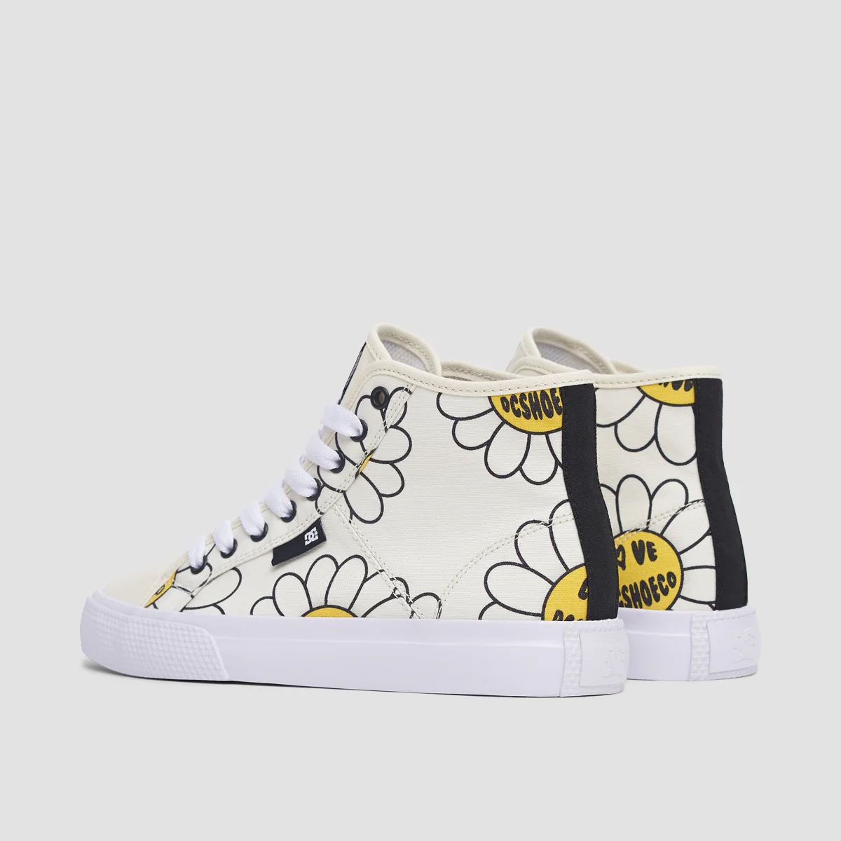 DC Manual Hi TXSE Shoes - White/Black/Flower - Womens - Image 3