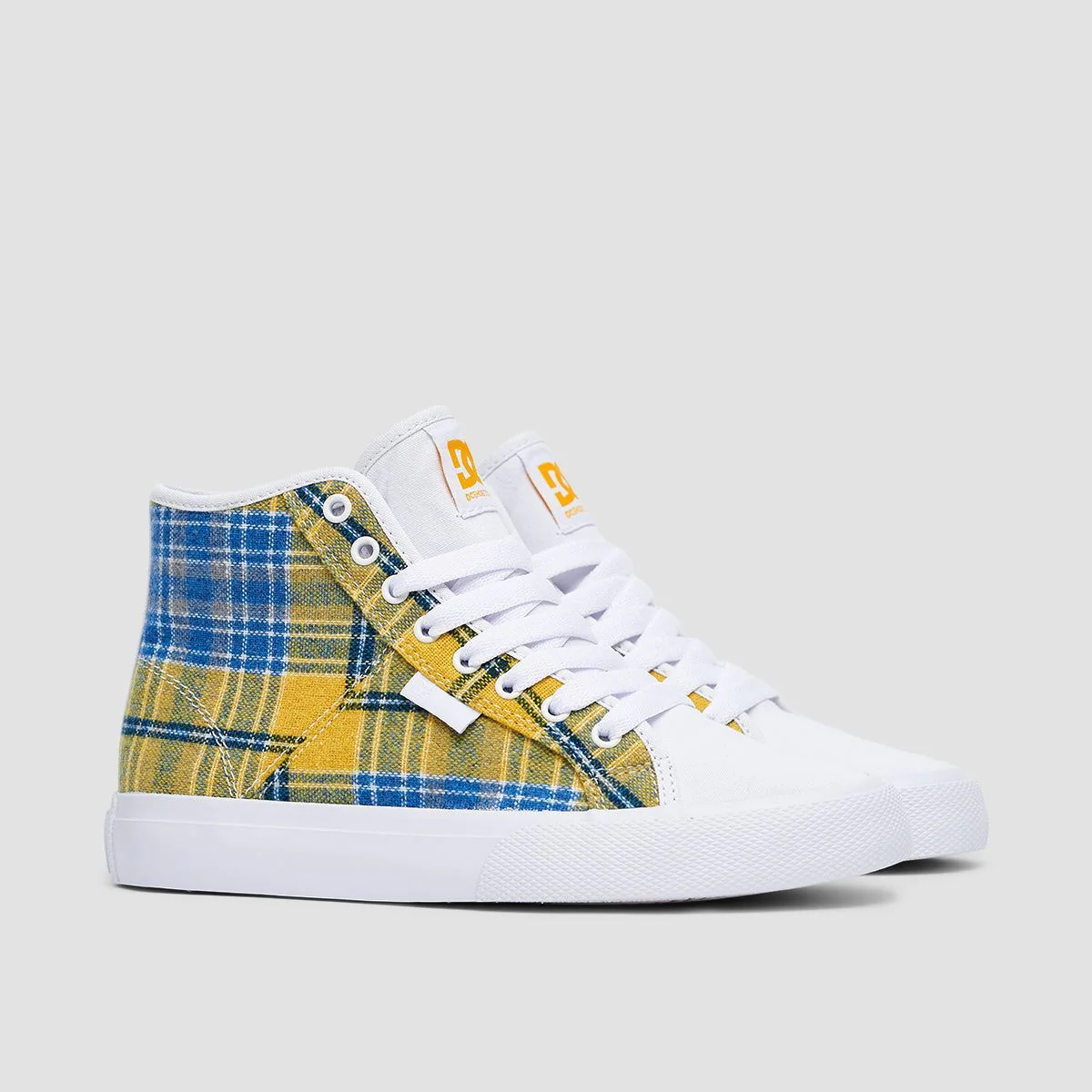 DC Manual Hi TXSE Shoes - White/Plaid - Womens - Image 2