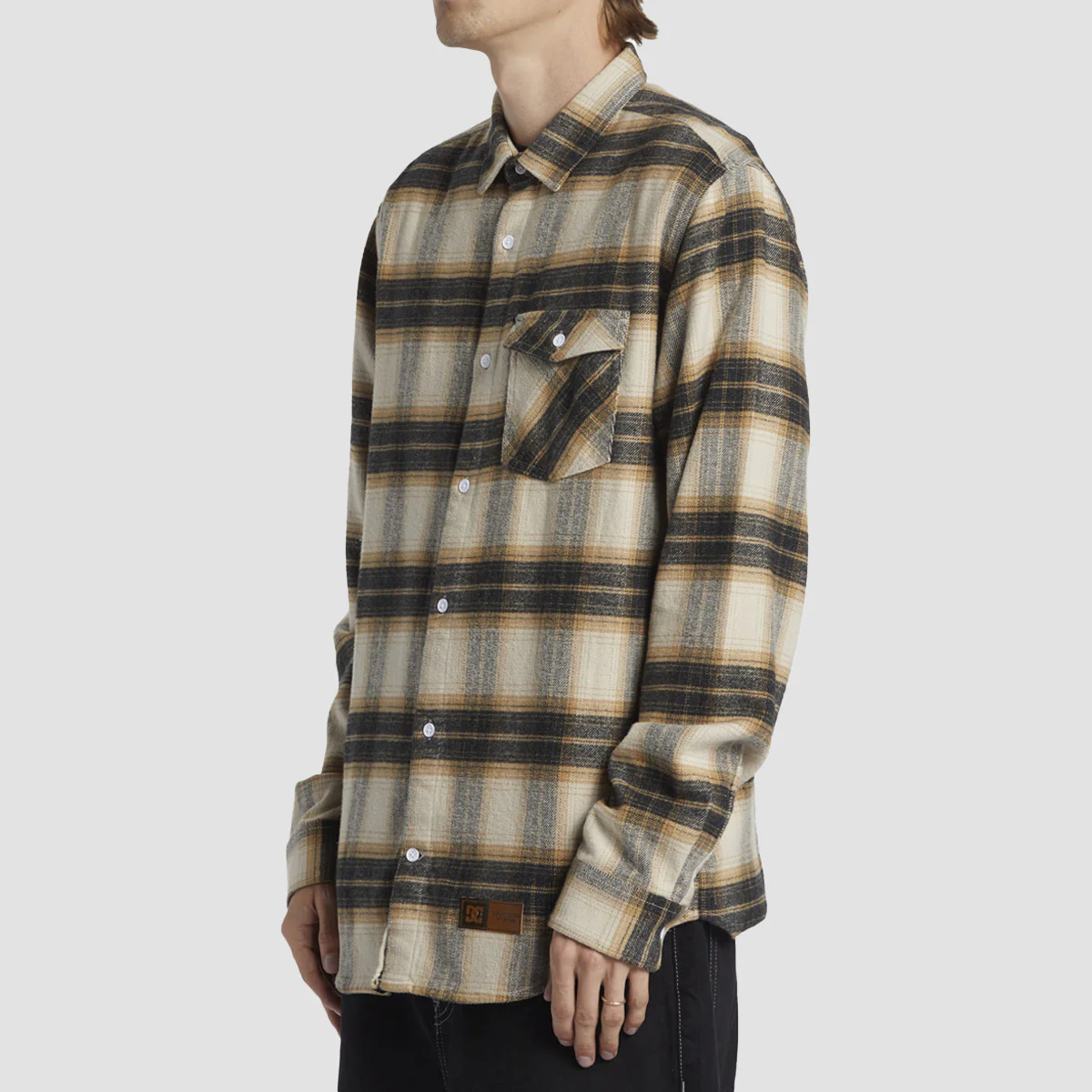 DC Marshal Longsleeve Shirt Silver Lining Plaid - Image 2