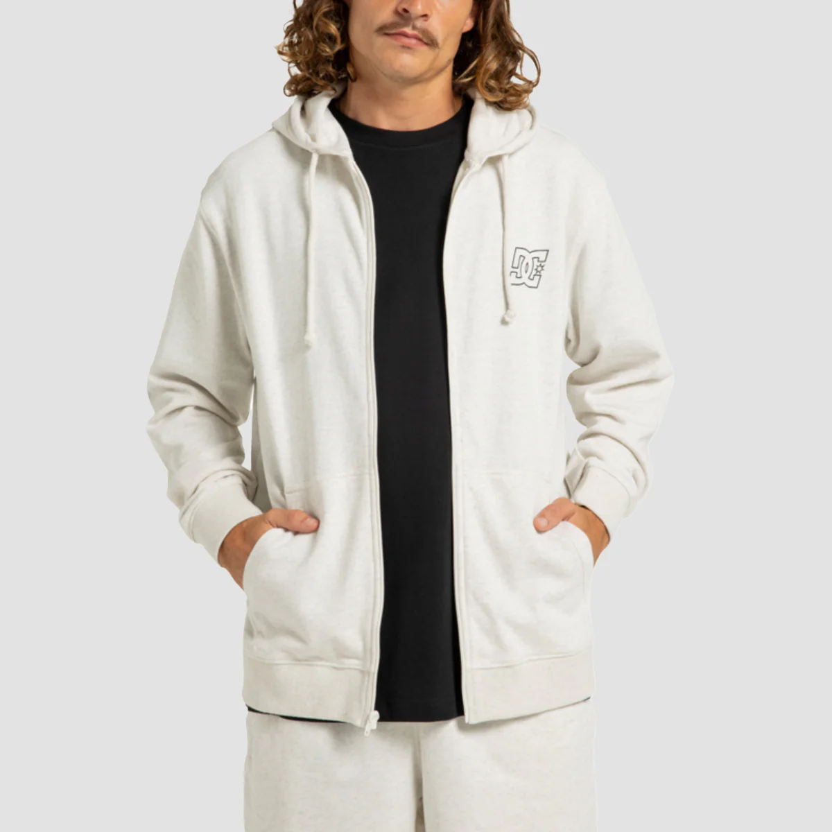 DC Pallet Zip Hoodie Snow Heather