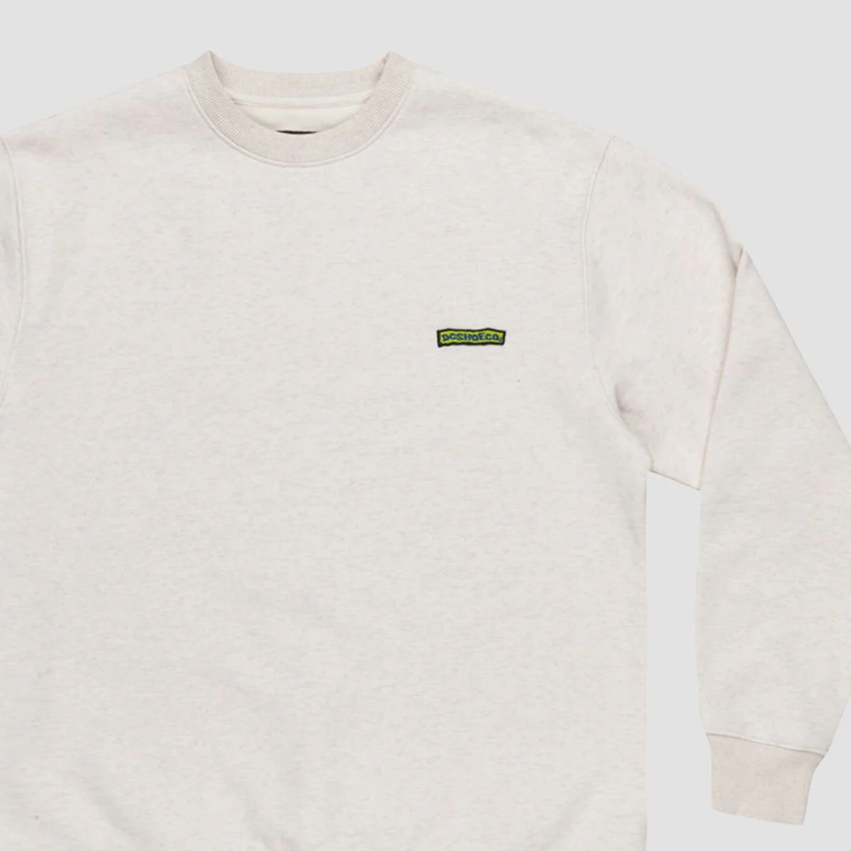 DC Patchit Crew Sweatshirt Snow Heather - Image 2