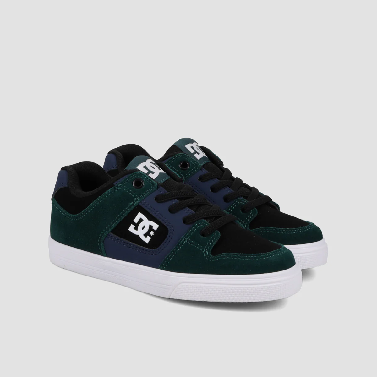 DC Pure Elastic Shoes - Green/Navy/Black - Kids - Image 2