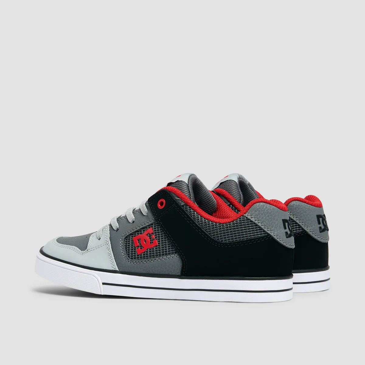 DC Pure Elastic Shoes - Red/Heather Grey - Kids - Image 3