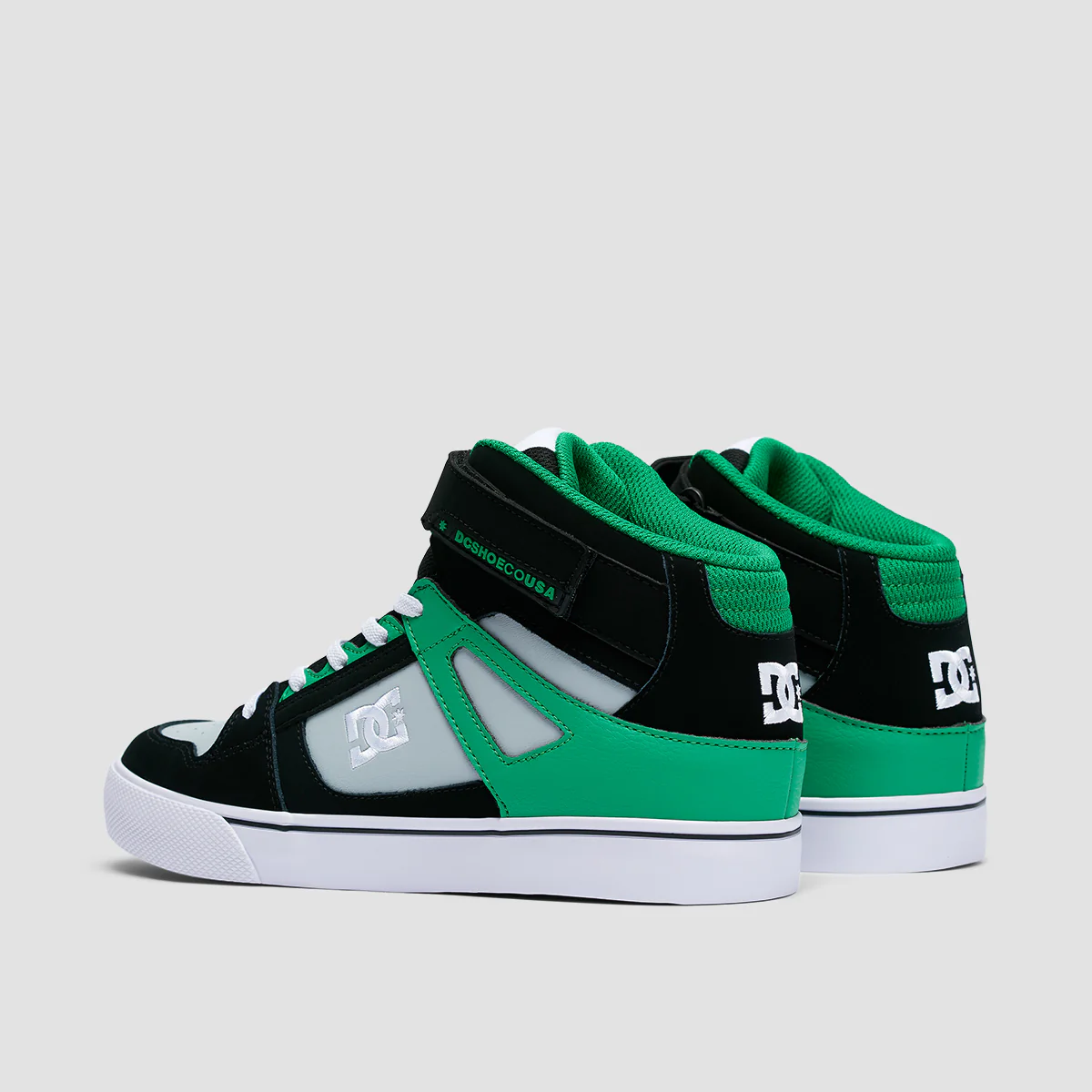 DC Pure HT EV High Top Shoes - Black/Kelly Green - Kids - Image 3
