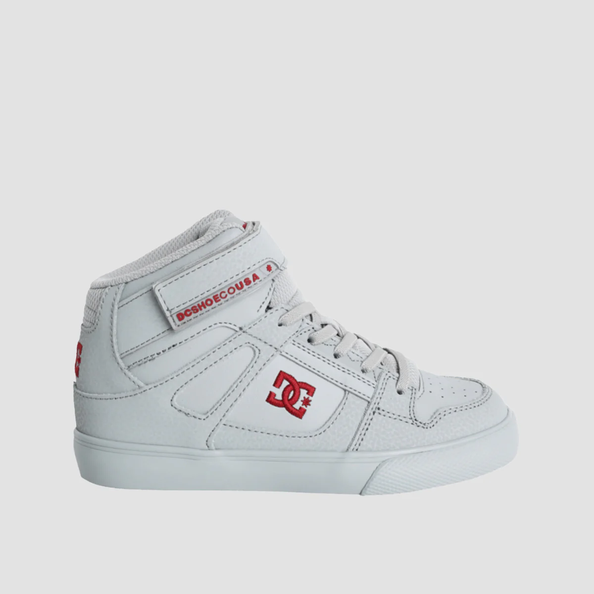 DC Pure HT EV High Top Shoes - Grey/Red - Kids