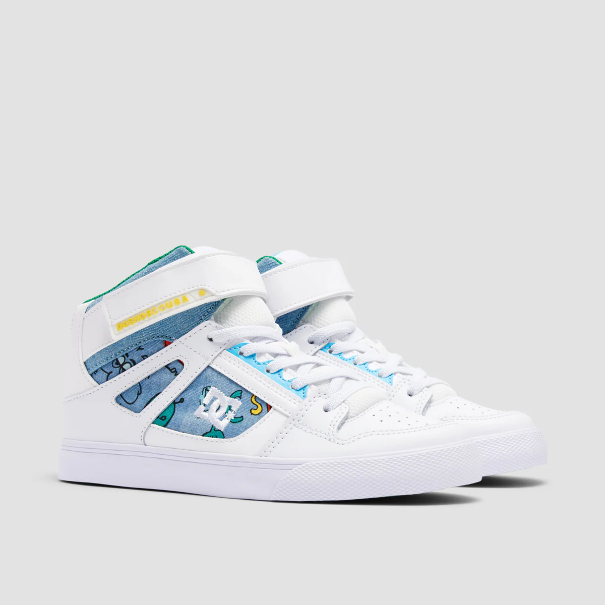 DC Pure HT EV High Top Shoes - Heather Dark Denim - Kids - Image 2