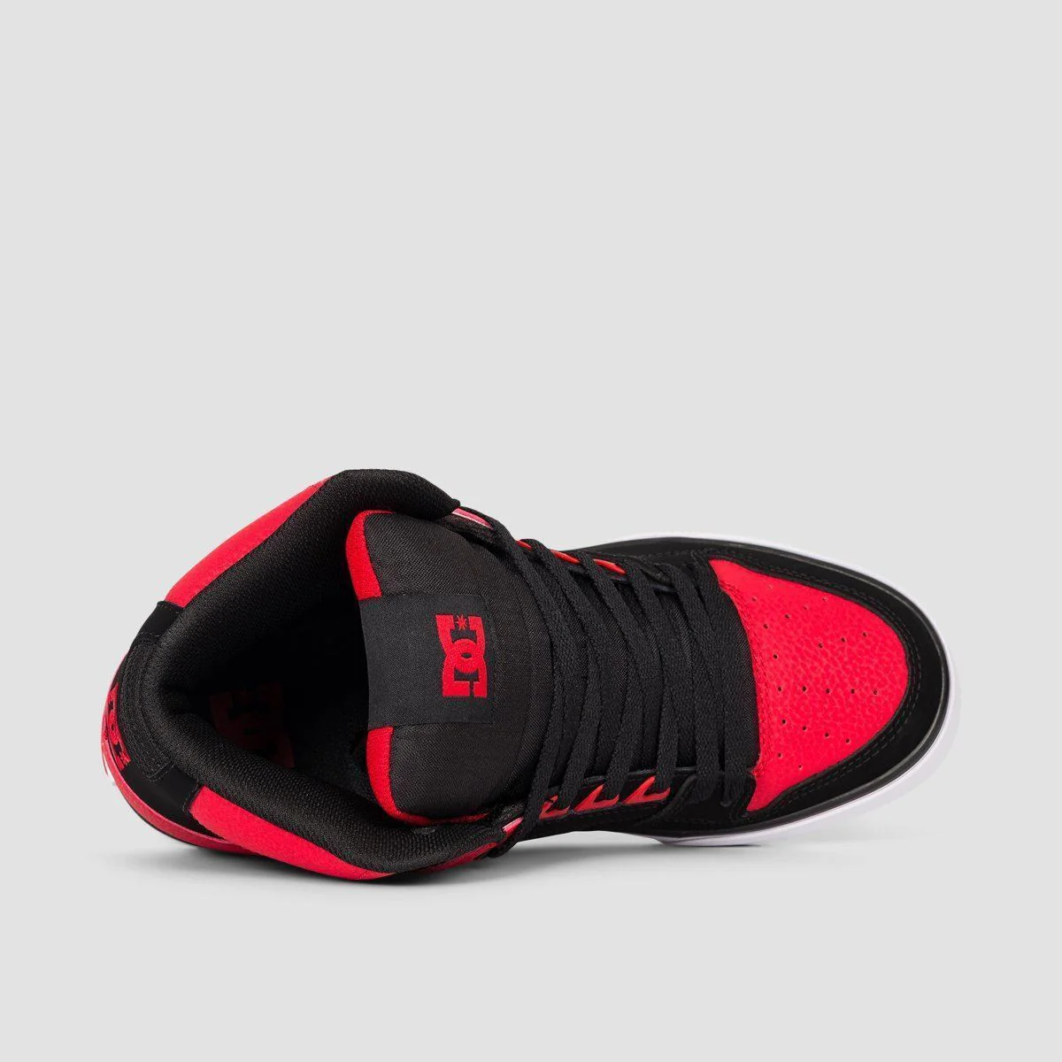 DC Pure High-Top WC Shoes - Fiery Red/White/Black - Image 4