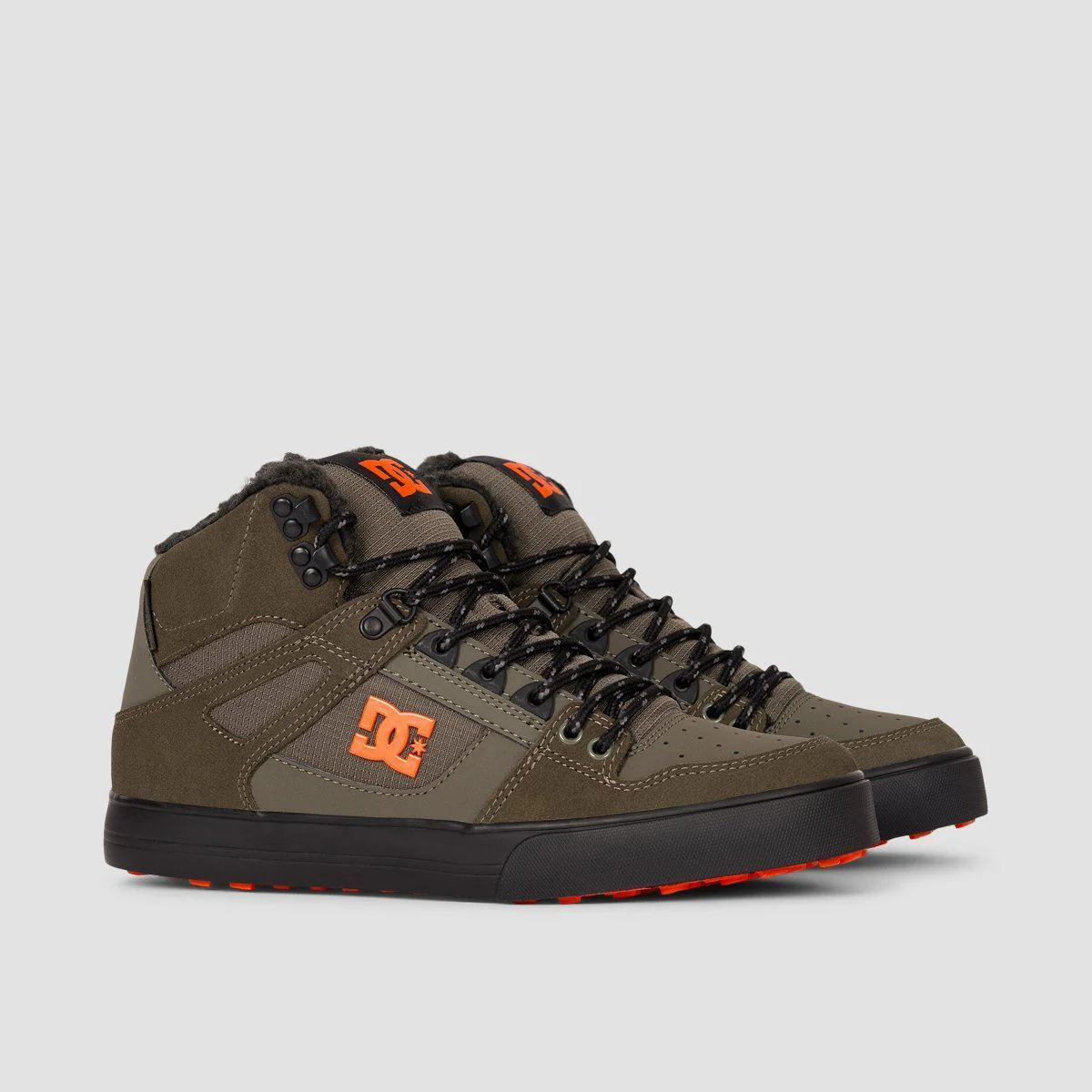 DC Pure HT WC WNT Shoes - Dusty Olive/Orange - Image 2