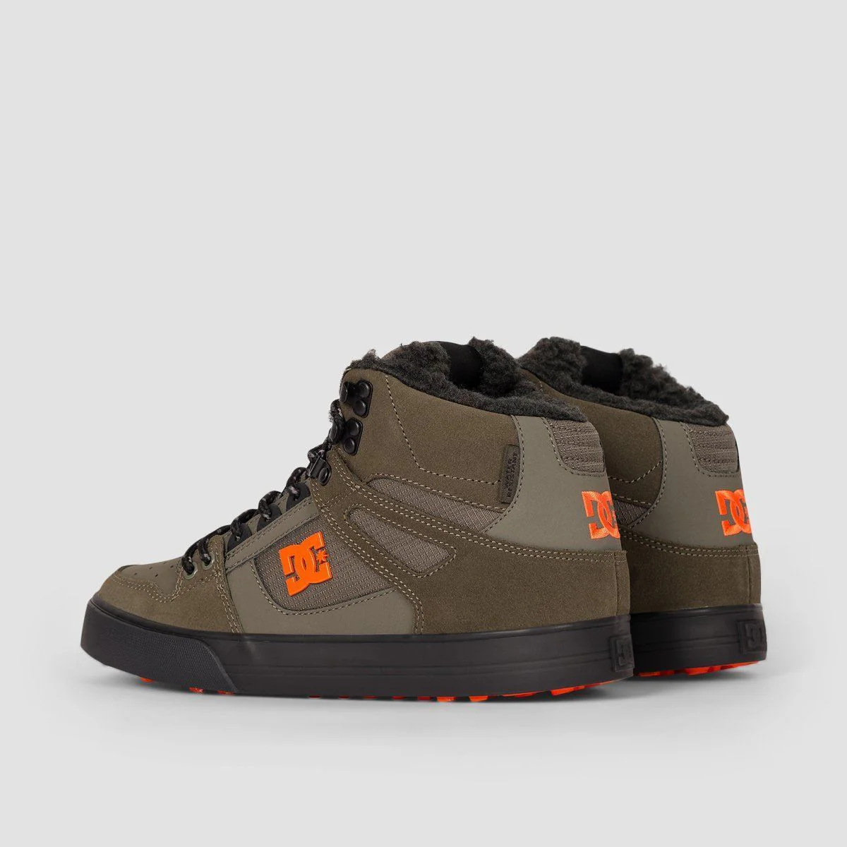 DC Pure HT WC WNT Shoes - Dusty Olive/Orange - Image 3