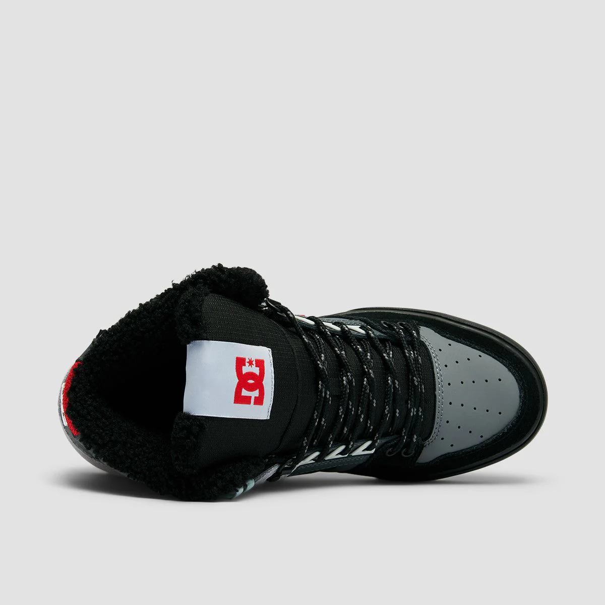 DC Pure HT WC WNT High Top Shoes - Grey/Black/Red - Image 4