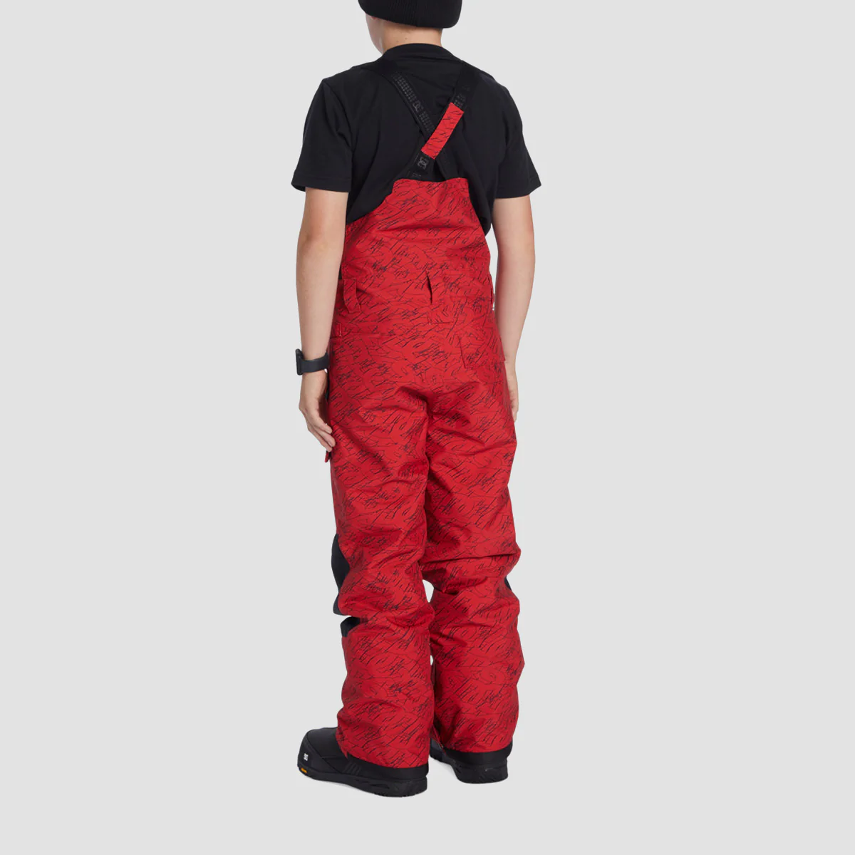 DC Roadblock Snow Bib Pants Stacked Barbados Cherry - Kids - Image 2