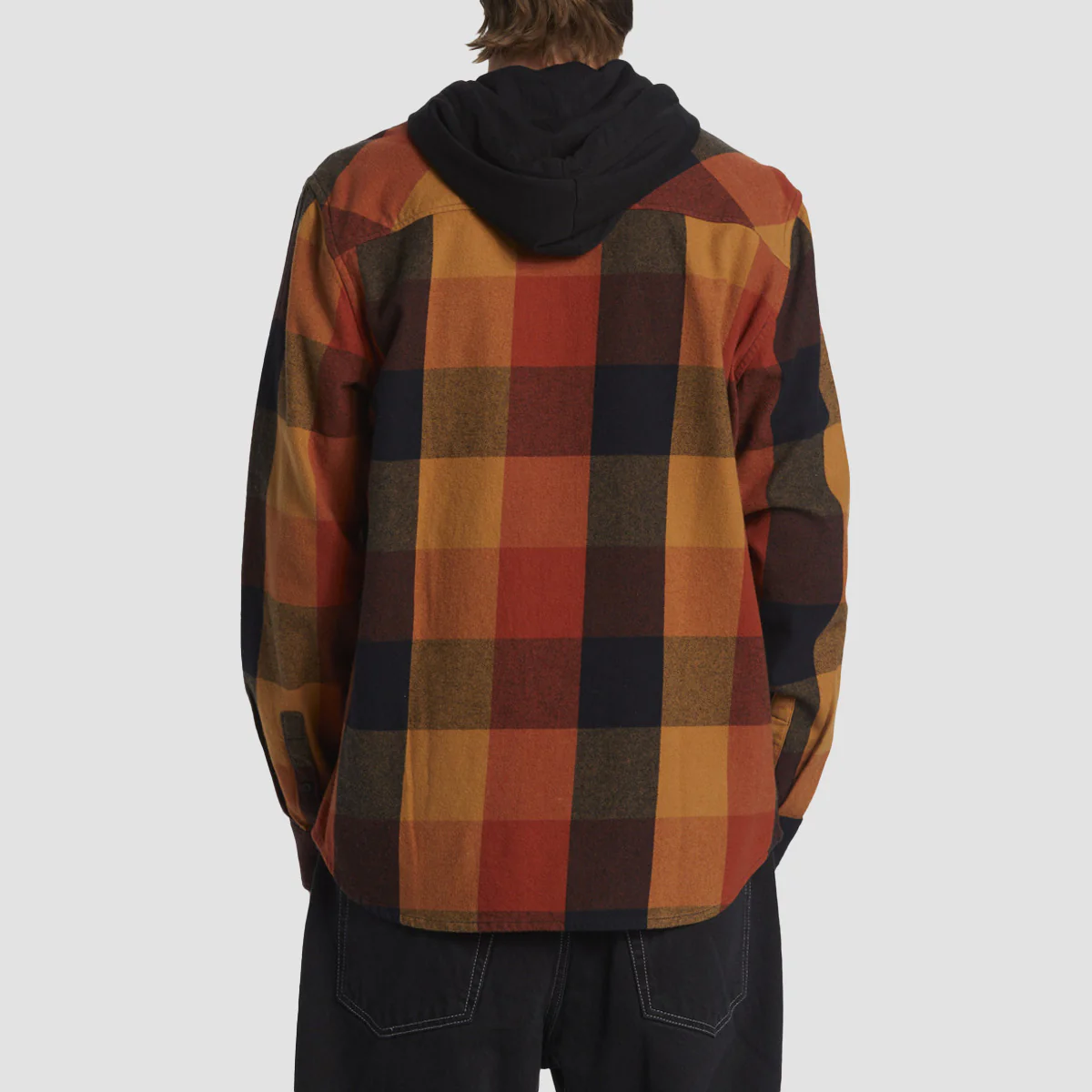 DC Ruckus Hooded longsleeve Shirt Black/Arabian Spice/Chipmunk - Image 2