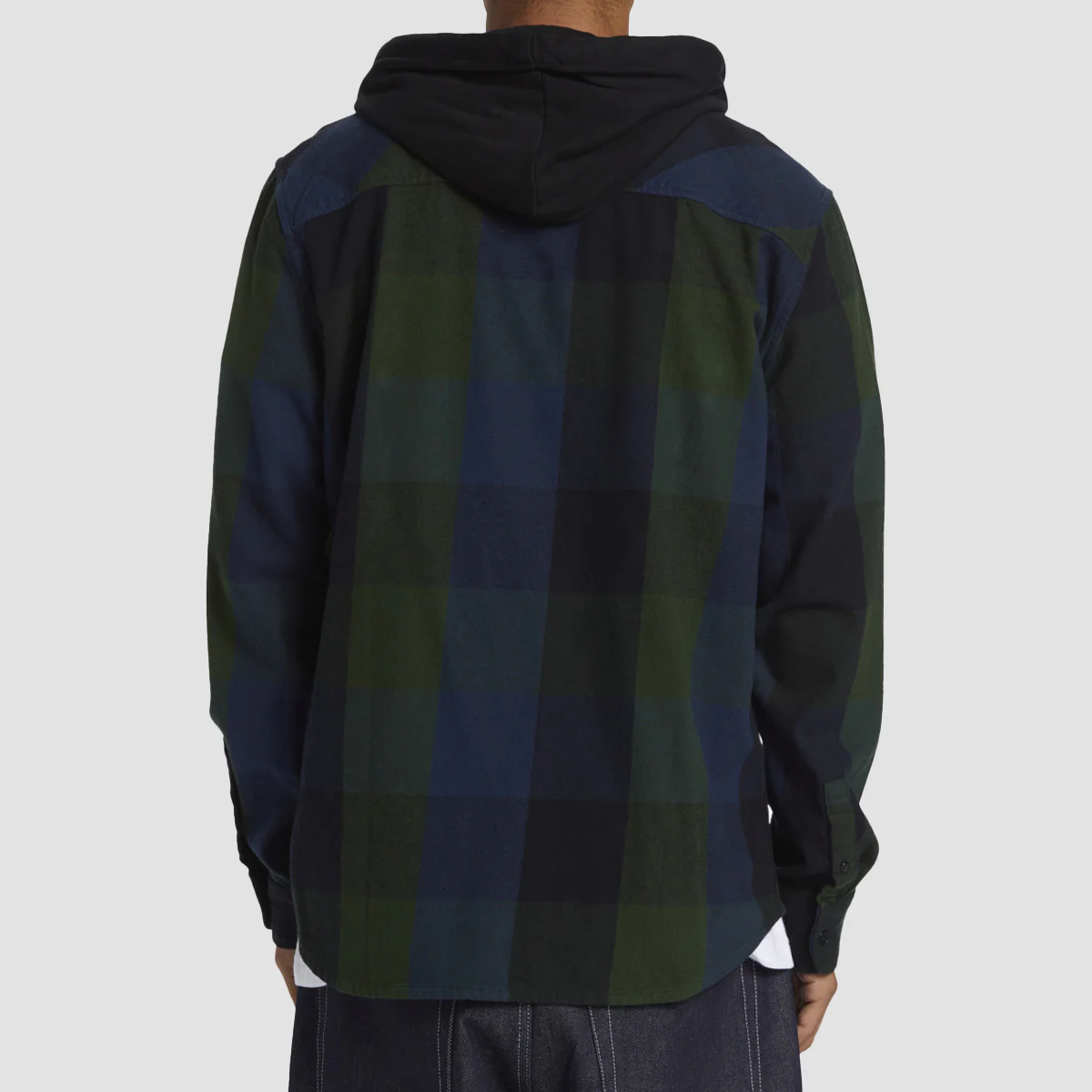 DC Ruckus Hooded longsleeve Shirt Black/Dress Blue/Mountain View - Image 2