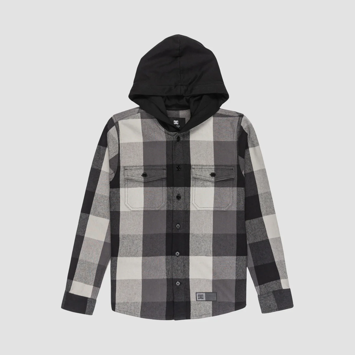 DC Ruckus Hooded Longsleeve Shirt Black - Kids