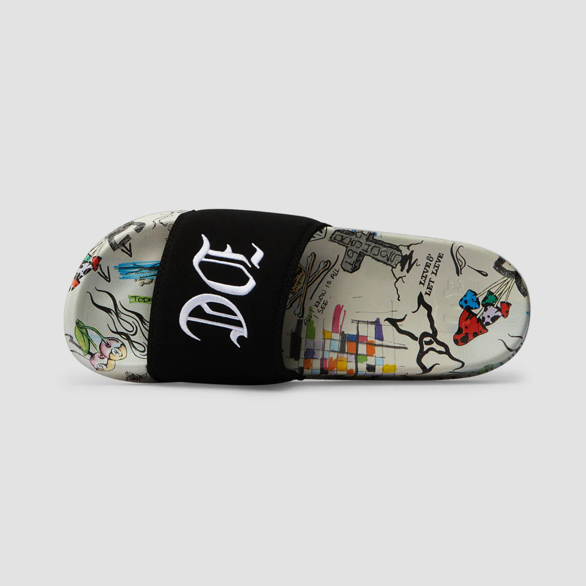 DC Slide SE Sandals - White/Multi - Image 3