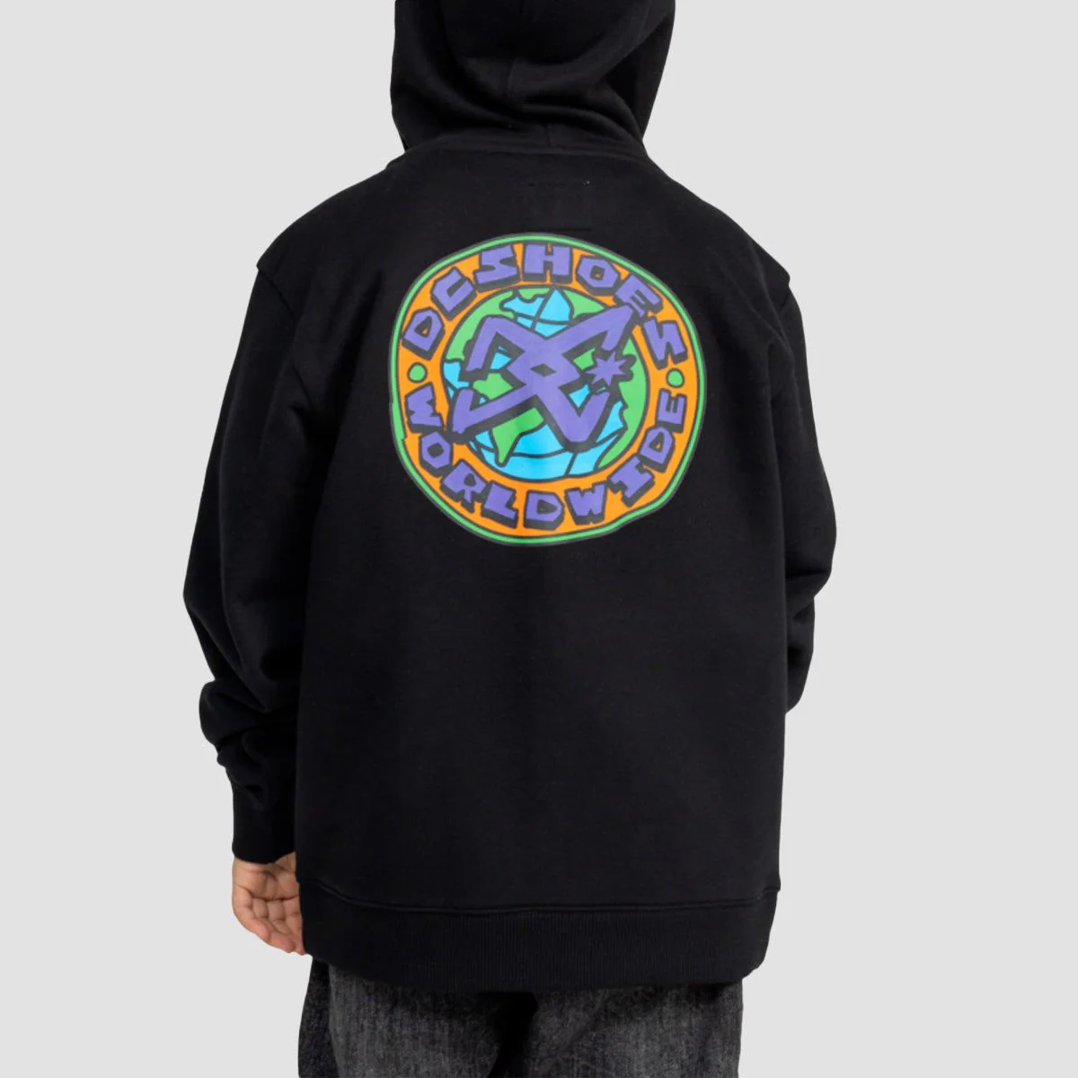 DC Spinner Zip Hoodie Black - Kids - Image 2