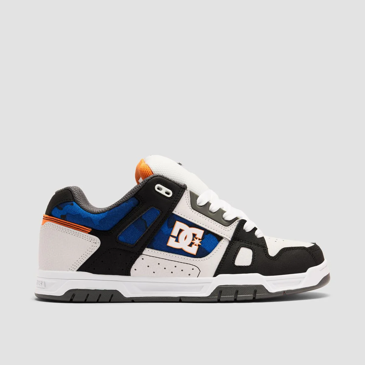 DC Stag Shoes - White/Black/Orange