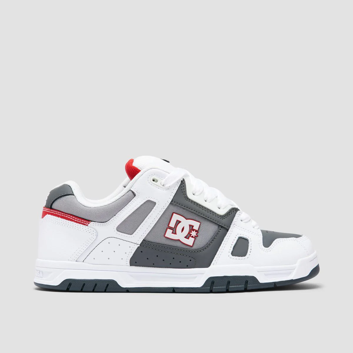 DC Stag Shoes - White/Grey/Grey