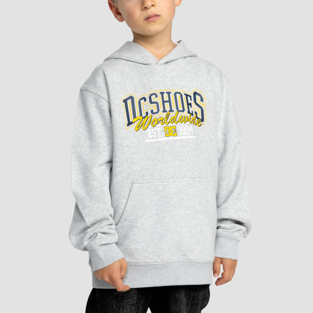DC Tailgate Pullover Hoodie Light Heather Grey - Kids