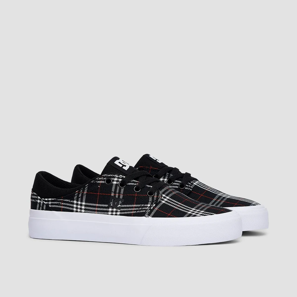 DC Trase Shoes - Black/Plaid - Womens - Image 2