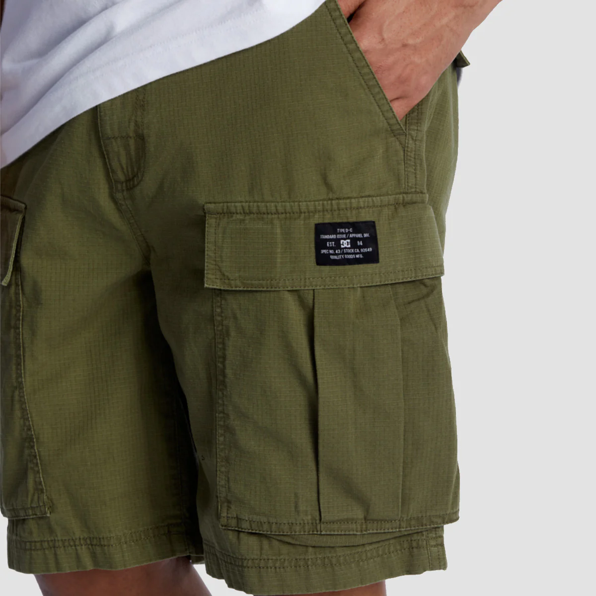 DC Tundra Ripstop Cargo Shorts Ivy Green - Image 4
