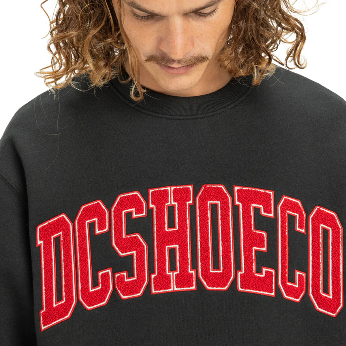 DC Varsity Crew Sweatshirt Black - Image 2