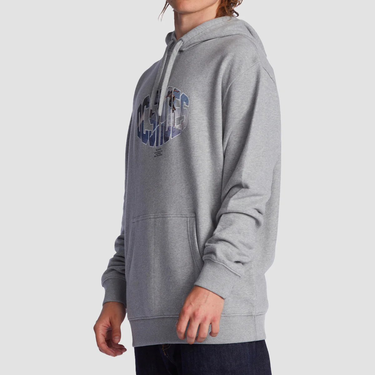 DC Wes Pullover Hoodie Heather Grey - Image 2