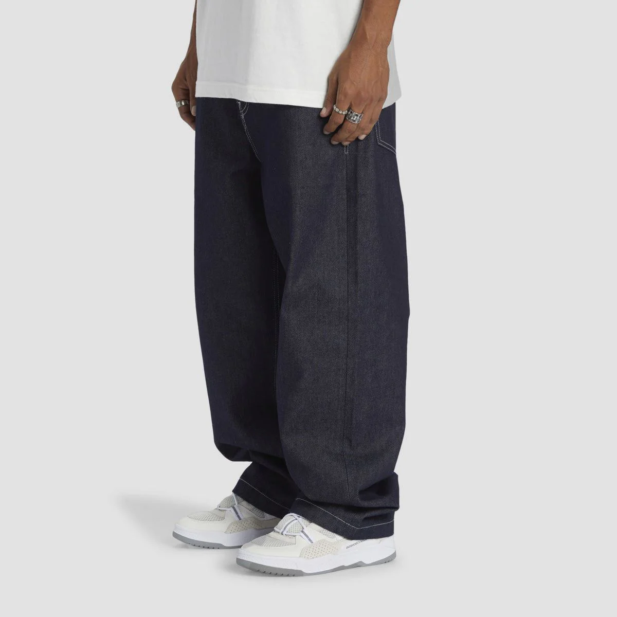 DC Worker Baggy Jeans Raw Indigo - Image 3