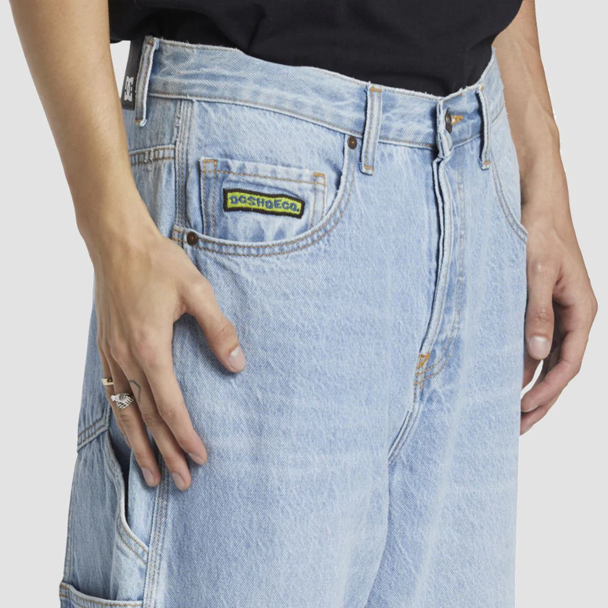 DC Worker Carpenter Baggy Fit Jeans Indigo Light - Image 4