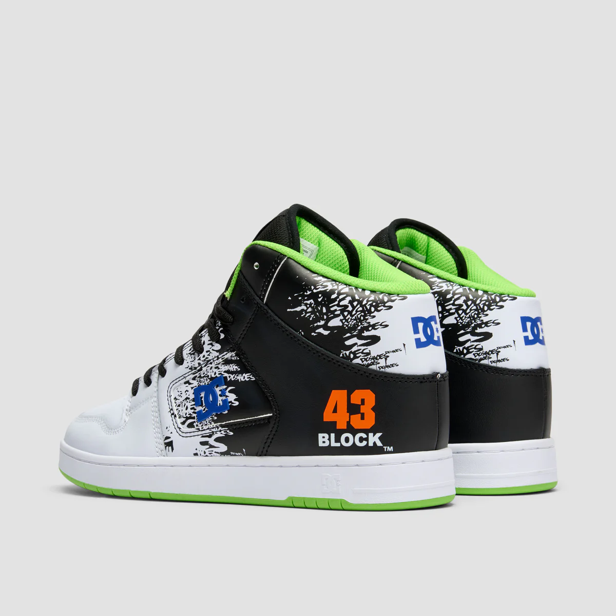 DC X Ken Block 43 Manteca 4 Hi Top Shoes - Black/White/Black - Image 3