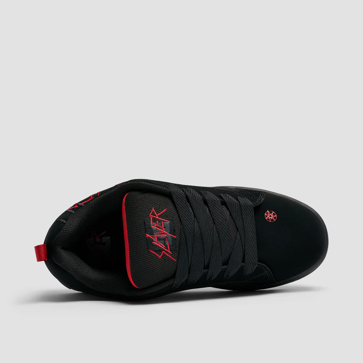 DC X Slayer Court Graff Shoes - Black/Black/Red - Image 4