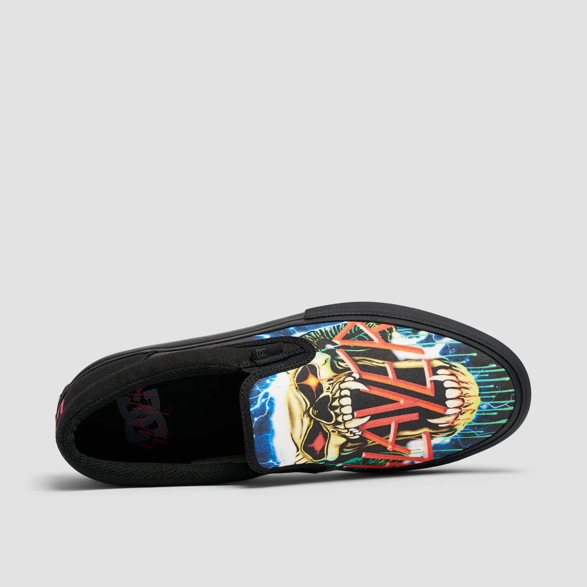 DC X Slayer Manual Slip On Shoes - Black/Black/Green - Image 4