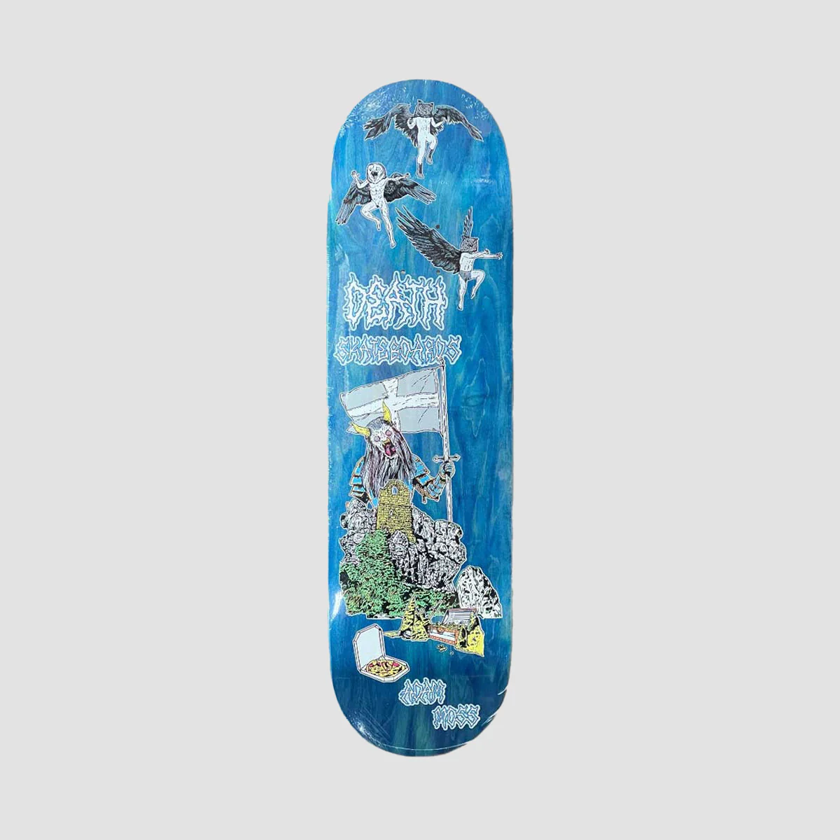 Death Adam Moss Roche Rock Skateboard Deck Blue Stain - 8.75"