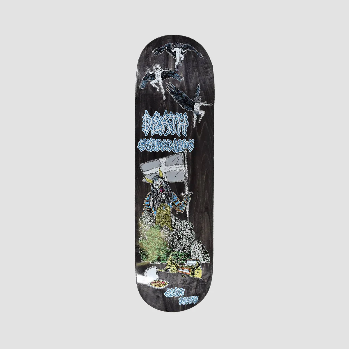 Death Adam Moss Roche Rock Skateboard Deck Grey Stain - 8.25"