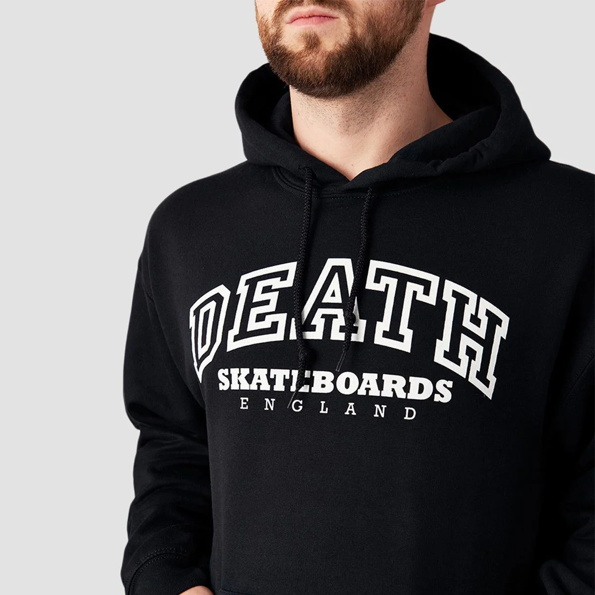 Death College Pullover Hoodie Black - Image 2