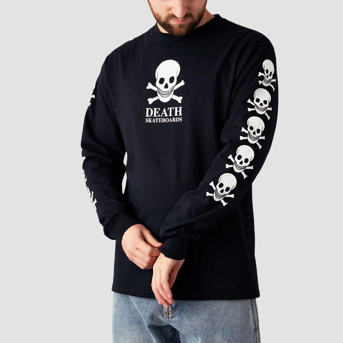 Death OG Skull Longsleeve T-Shirt Black - Image 3