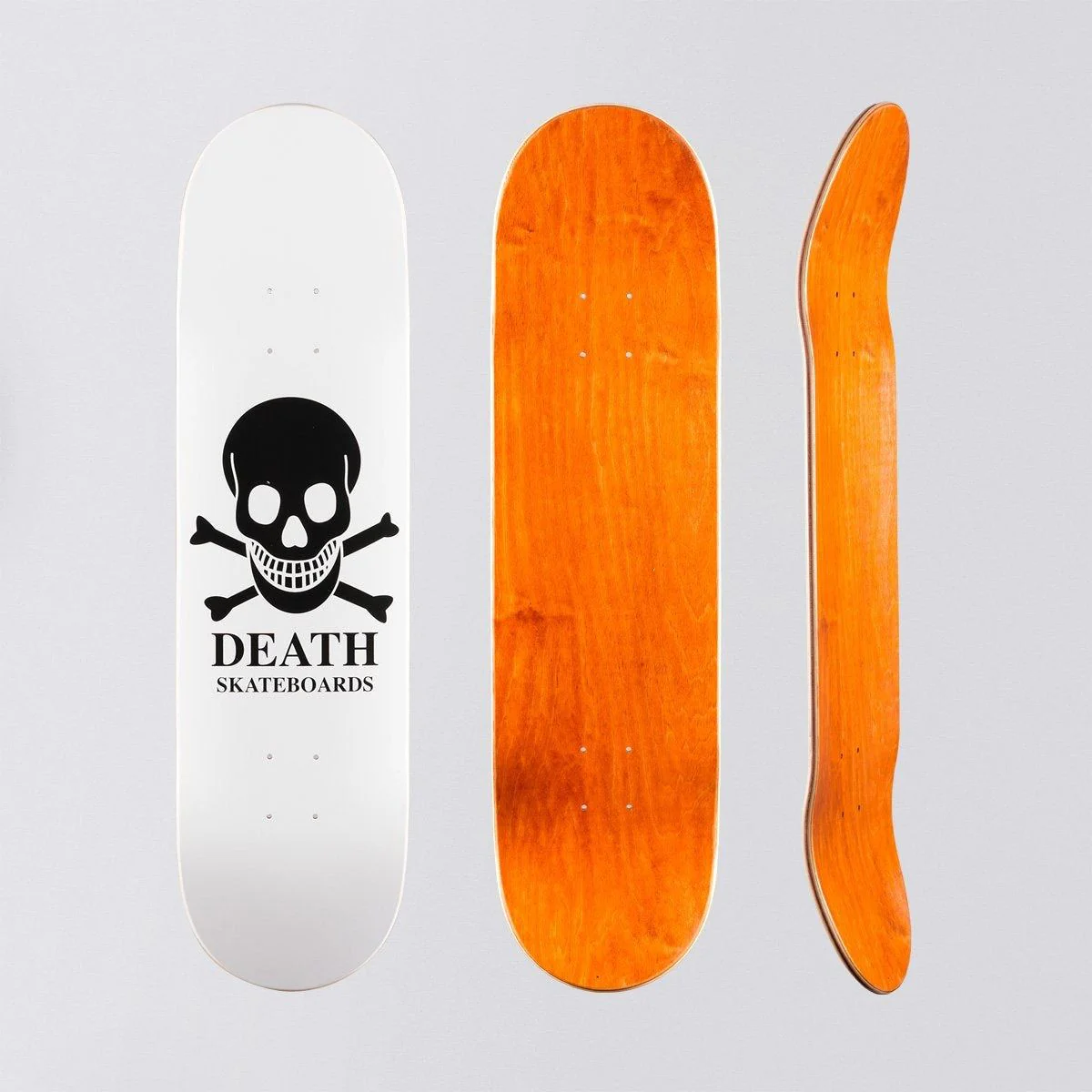 Death OG Skull Skateboard Deck White - 8.25" - Image 2