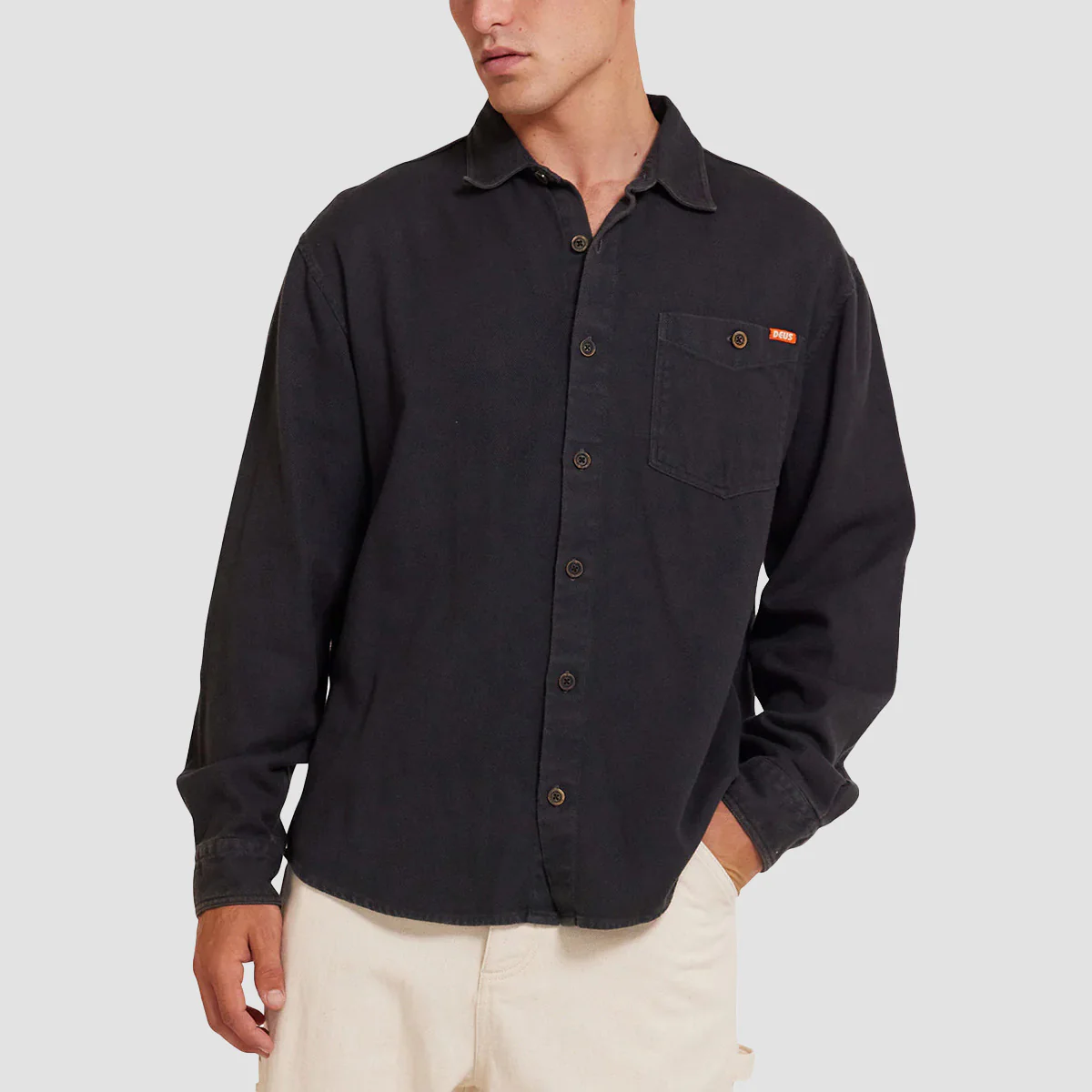 Deus Keon Longsleeve Shirt Anthracite