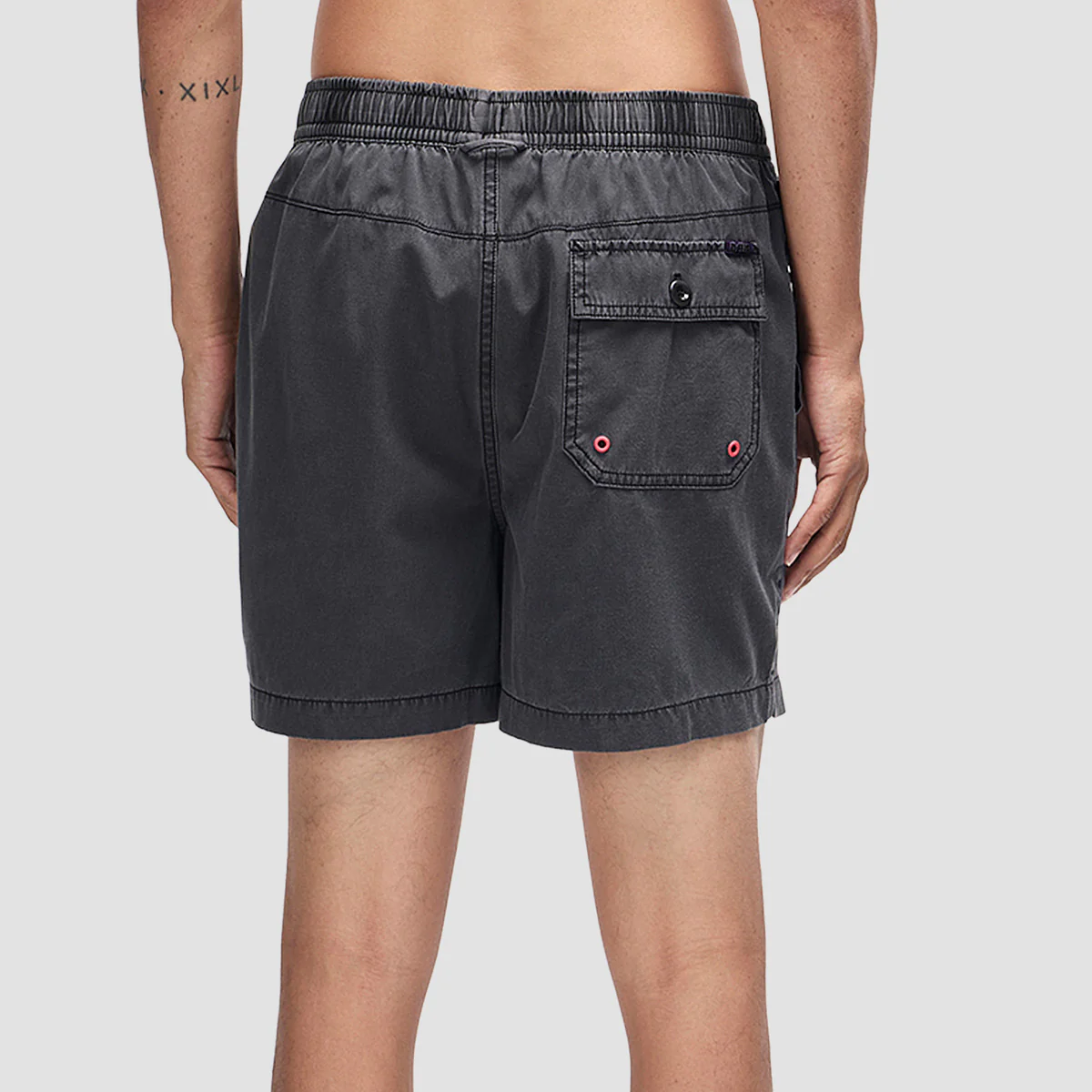 Deus Sandbar Garment Dyed Swim Shorts Anthracite - Image 2