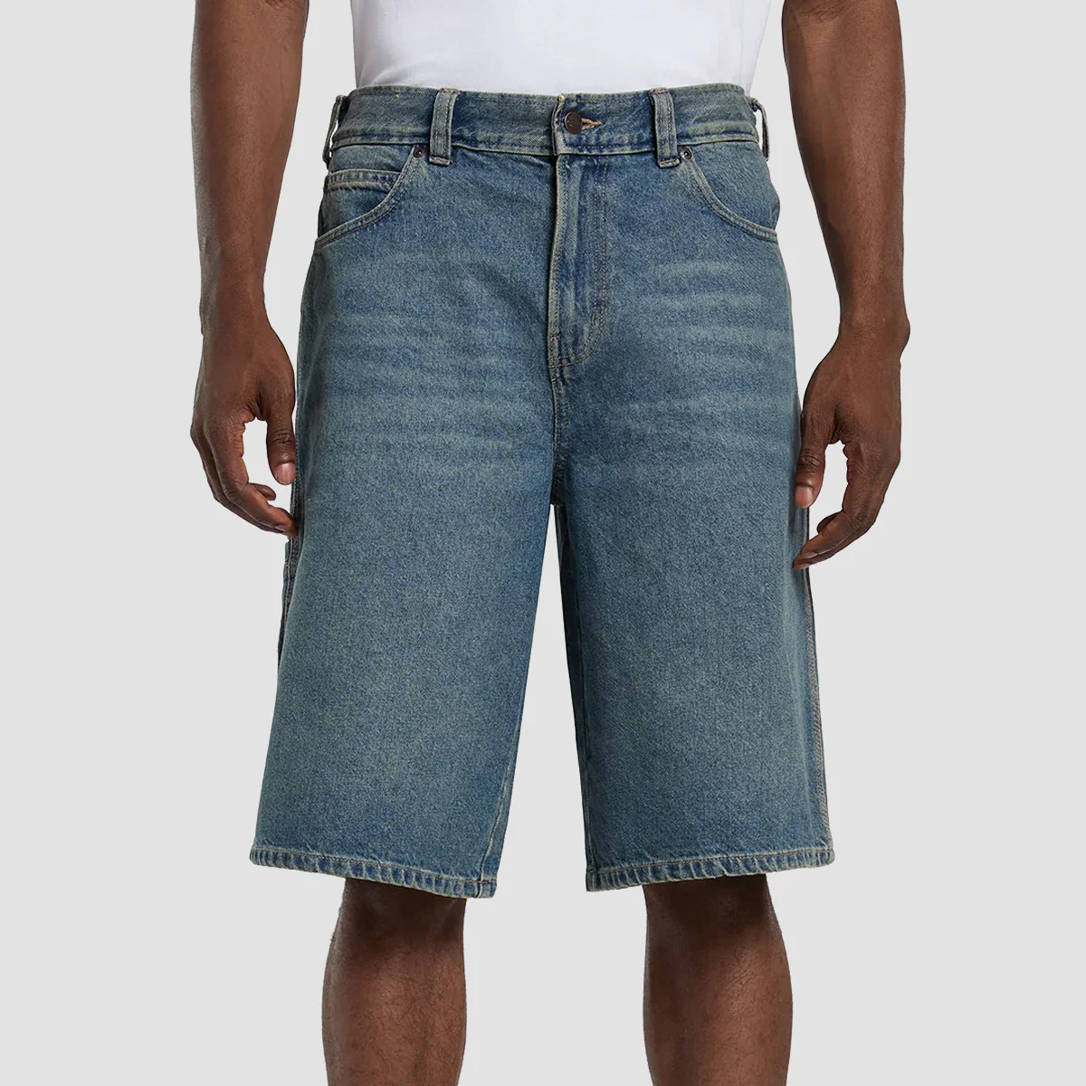 Dickies 958 13" Loose Denim Shorts Khaki Tinted Blue