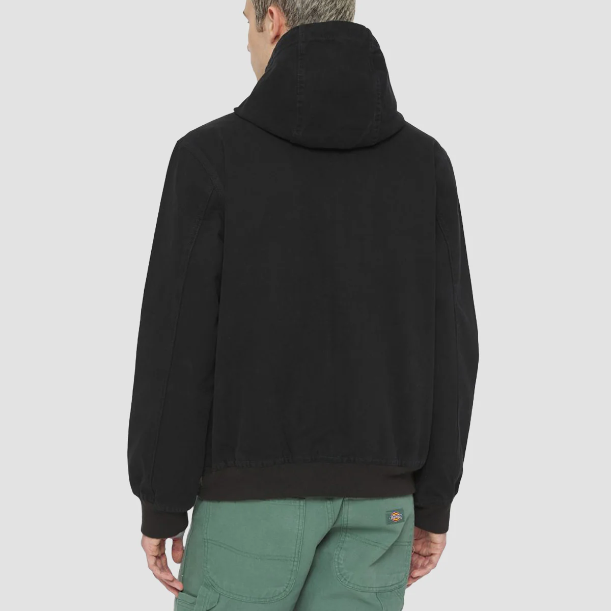 Dickies Duck Canvas Hooded Unlined Jacket SW Black - Image 2