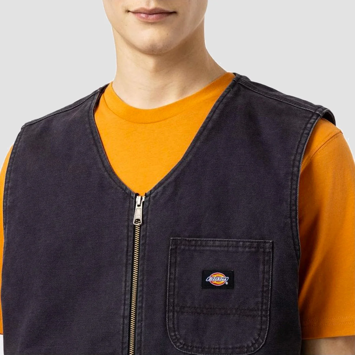 Dickies Duck Canvas SMR Vest Stone Washed Black - Image 3