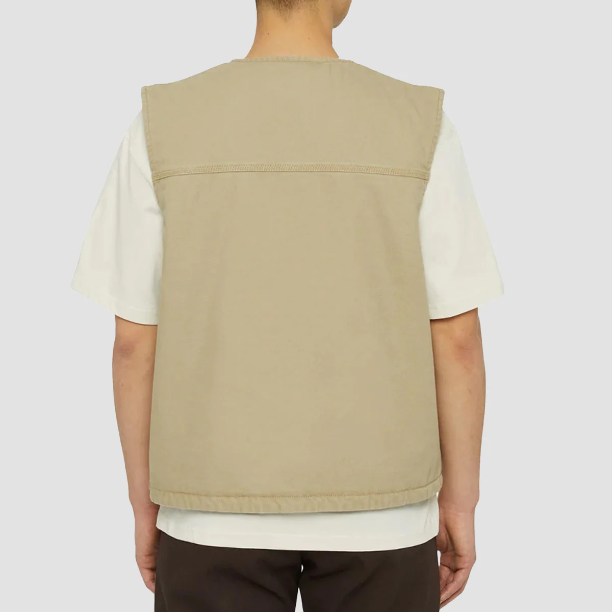 Dickies Duck Canvas Summer Vest Jacket SW Desert Sand - Image 2